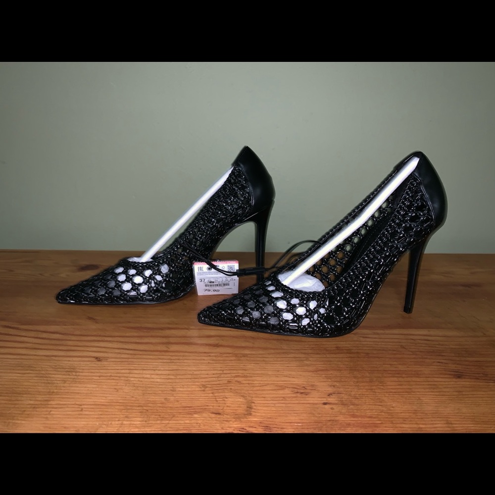 Zara Woven High Heel Shoe